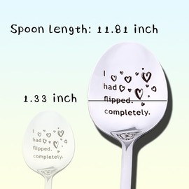 Coffee Spoon Couple Anniversary Engagement Gifts for Her Him Birthday Gifts for Boyfriend Girlfriend I Love You Gifts for Men Women Best Friend Christmas Gifts Ideas Engraved Ice Cream Tea Spoons