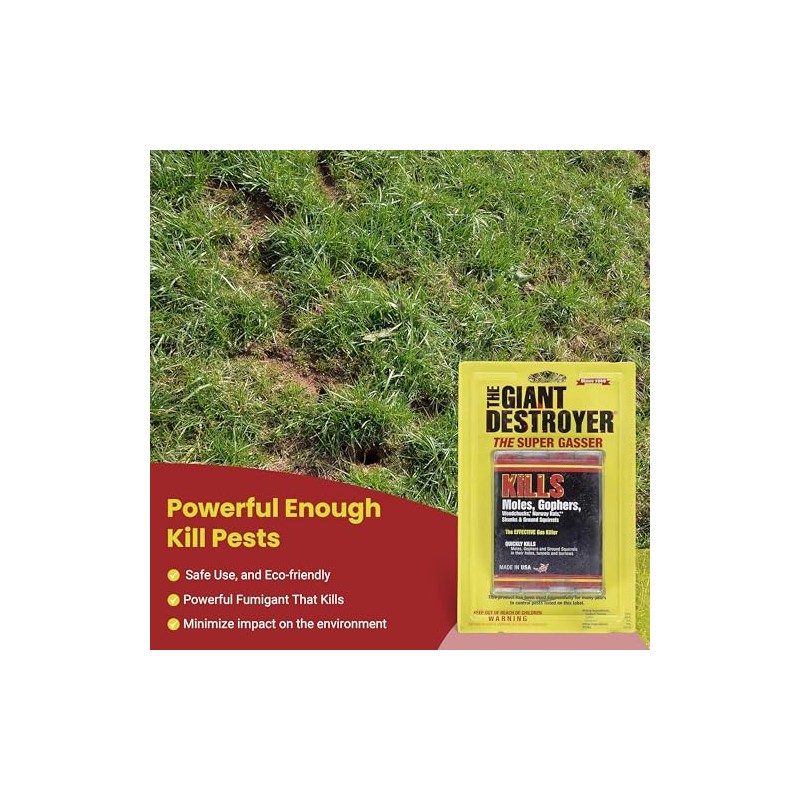 Giant Destroyer Smoke Bomb Gasser – Rodent & for Gophers,