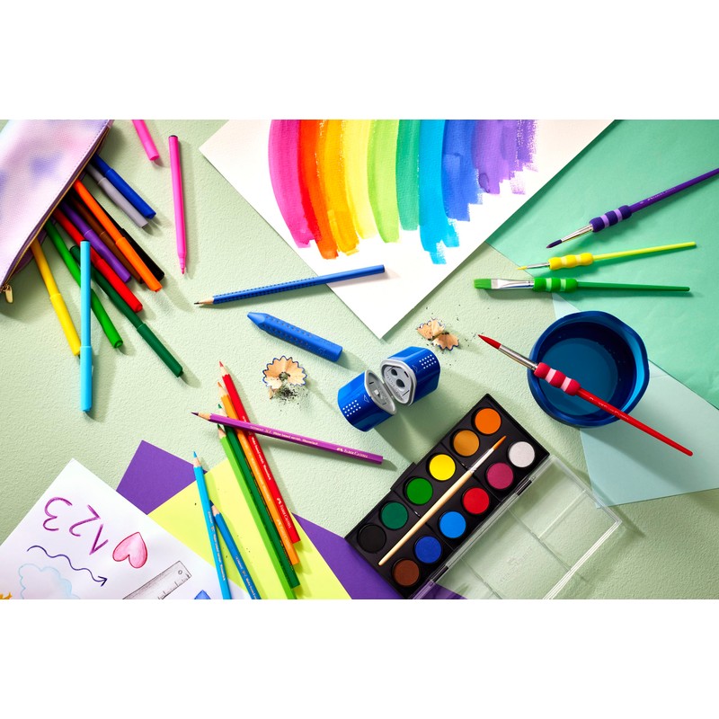 Faber-Castell Castle 111260 Colouring Pencils Set, 60 Pieces, Hexagonal, Shatterproof,