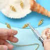 KitBeads 5Pcs Golden Spiral Shell Charm Cowrie Seashell Charm Ocean