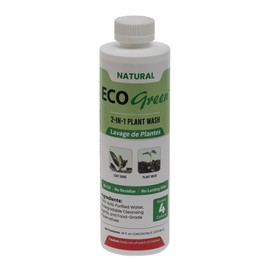 ECO Green Leaf Shine & Plant Wash - Multi-Use Foliar Spray, Soil Drench, Dip | Cleans Dirt, Debris, Biofilm | For Indoor & Outdoor Plants, Crops, Ornamentals | Plant Booster (16-ounce Concentrate)