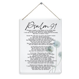 Christian Acrylic Sign, Decorative Acrylic Hanging Sign, Christian Home Decor, Church Room Decor, Plants Decoration, Psalm 91 Scripture Sign - Whoever Dwells in the Shelter, Ready to Hang or Lean