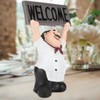 Chef Sculpture Raise Your Hands Welcome Resin France Cook Ornaments