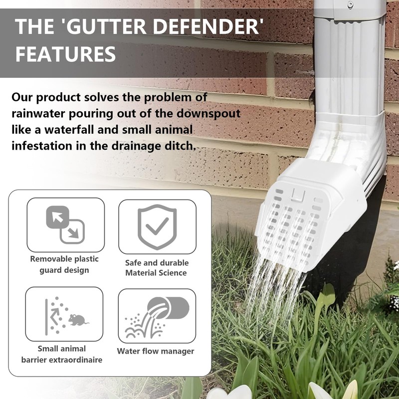 pocezo Gutter Downspout Extension Accessory，Gutter Downspout Extensions for 3"×4"，Drainage Grille