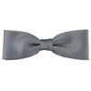 TigerTie Pre-Tied Slim Bow Tie Plain + Box, silver