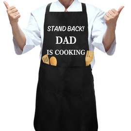 OZOSHINE Dad Black Chefs Apron Gifts for Dad Valentines Gifts for Daddy from Daughter Son Daddy Fathers Day Daddy Valentines Gifts Dad Gifts Dad Birthday Gifts Fathers Day for Dad Presents