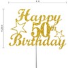 50 Birthday Cake Topper Gold Glitter, 50th Party Decoration Ideas,