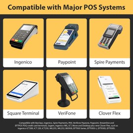 iSOUL 57 x 40mm Till roll, Card Machine Paper Rolls, 10-Pack POS, PDQ Rolls, Thermal Receipt Printer Rolls for Credit Card Machine Rolls, EPOS Compatible with Clover Flex Verifone Ingenico Paypoint