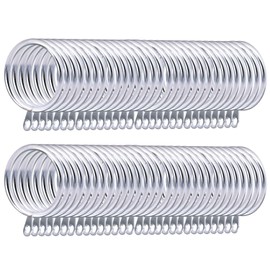 Coolty Pack of 60 Metal Curtain Rings Hanging Rings for Curtain Rods for Hanging Curtains, 38 mm Inner Diameter (Silver)
