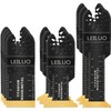 LEILUO 10 Pcs Titanium Oscillating Multitool Blades for Wood and