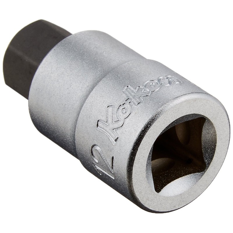 Koken 3/8 (9.5 mm) SQ. Hex Bit Socket, Total Length:
