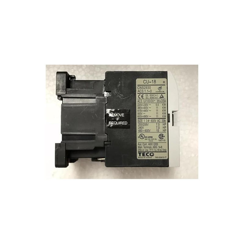 CU-18 CU18 TECO 220VAC contactor (1PC)