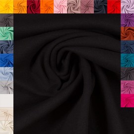 Swafing Heike Tubular Cuff Fabric Coupon (Black, 0.5 m) (299) - 27 Different Colours