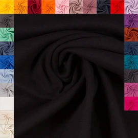 Swafing Heike Tubular Cuff Fabric Coupon (Black, 0.5 m) (299) - 27 Different Colours