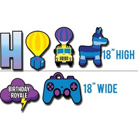 VictoryStore Battle Royale Party Supplies - Birthday Battle Royale Party Yard Decorations 20pcs Includes Stakes 12374