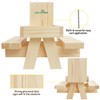 MIXXIDEA Squirrel Feeder Table with Umbrella, Wooden Squirrel Picnic Table