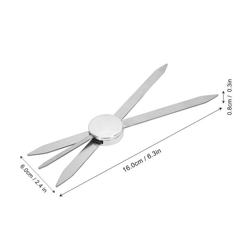 Adjustable Compass Eyebrow Ruler, Stainless Steel Eyebrow Positioning Makeup Measuring
