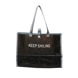 MESRINA Pool Bag, For Boys, Girls, Elementary School Students, Kids, Vinyl, Stylish, Simple, gray black