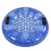 Snow Tube with Handle PVC 450lbs Load Bearing Blue White