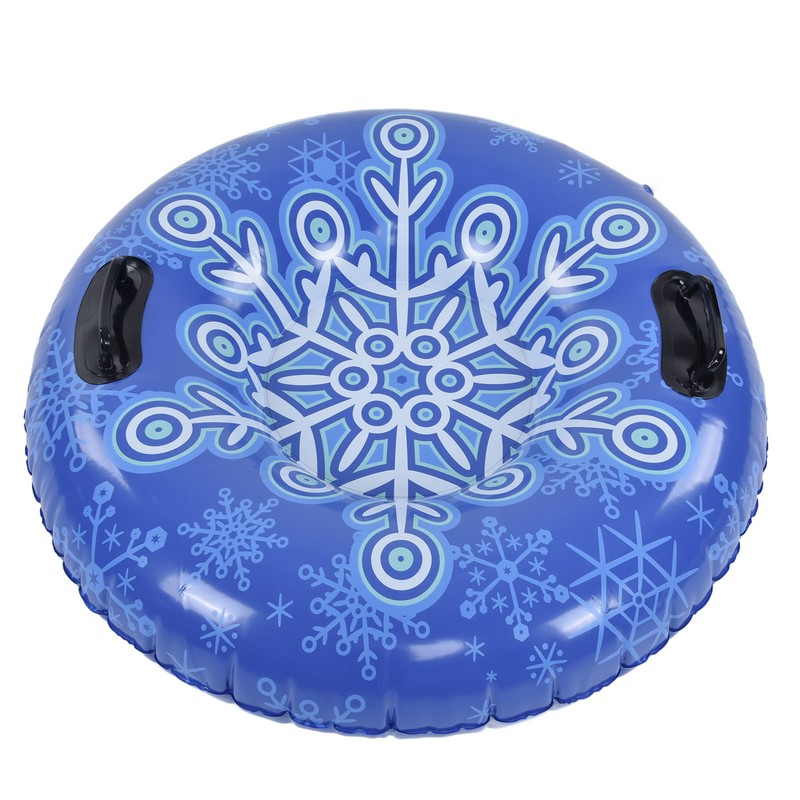 Snow Tube with Handle PVC 450lbs Load Bearing Blue White
