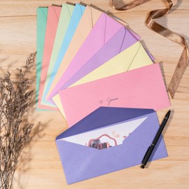 Business Envelopes, 40-Pack #10 Envelopes, 4 1/8 x 9 1/2 Inches, 10 Pastel Colors