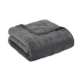 Weighted Blanket for Adults, Comfortable and Soft Throw Weighted Blanket with Premium Glass Beads for All Season 10 lbs 60"x80", Dark Grey