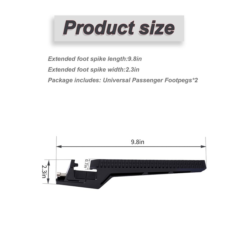 Universal Passenger Peg Extensions Compatible With Enduros and Surron Segway