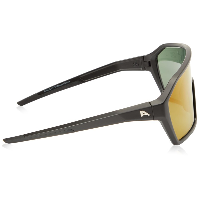 ALPINA Unisex RAM Q-LITE Sunglasses, Black/Green Matt, One Size, Black-green