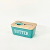 Domini Large Butter Dish,Ceramic Butter Dish with lid and knife,