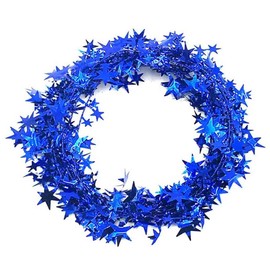 25 Ft Star Garland Christmas Tree Ornament Tinsel Wire Garland Home Baby Shower Christmas New Year Wedding Birthday Party Decoration Festive Ornament, 3 Pack