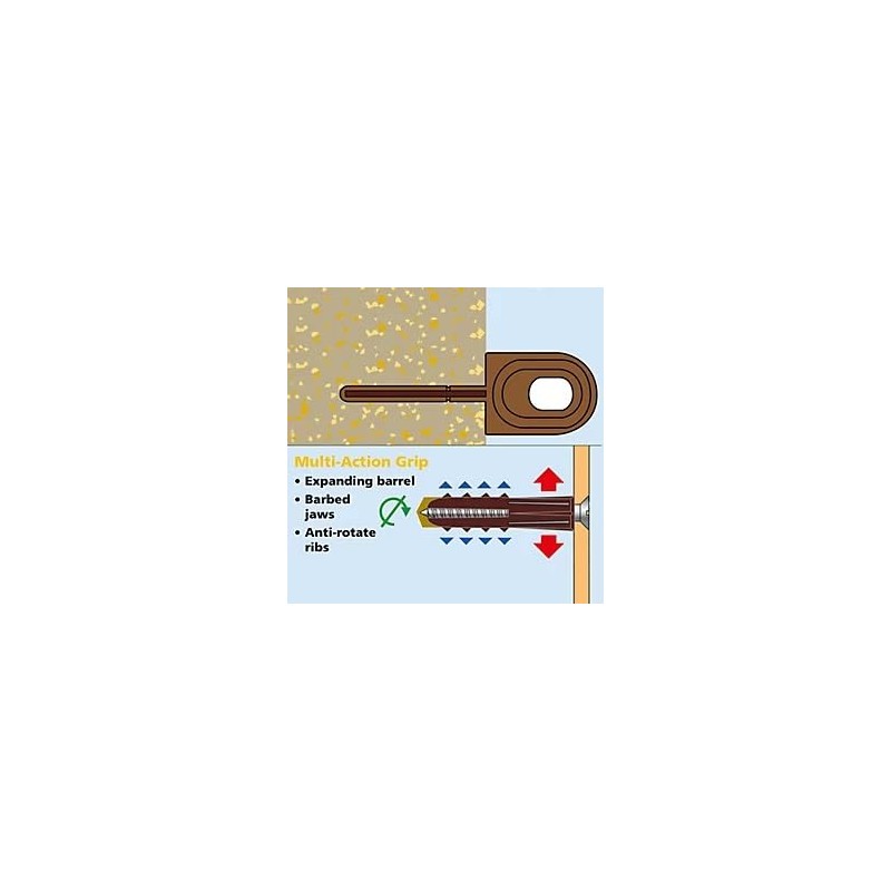 UKDeals Direct® Solid Heavy Duty Wall Fixings Plugs Brown pk