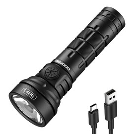 SuperFire 1600 Lumen Rechargeable Flashlight, Ultra-Compact 3.5" EDC Pocket Flashlight, IP55 Waterproof & Shockproof, Aircraft Aluminum Light for Camping, Emergency, Tactical, Outdoor Adventures
