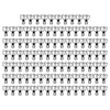 100Pcs Binder Clips Cute Bear Hollow Strong Clamping Force Metal