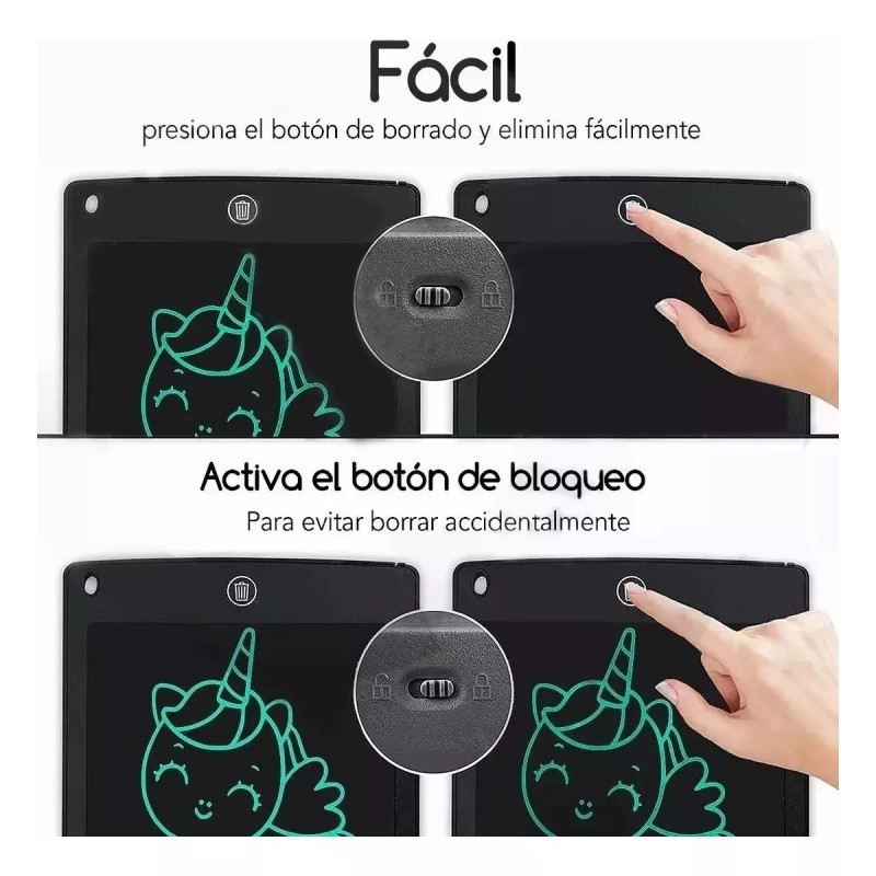 Tutu 2 Pzas Pizarras Mágicas Lcd Para Niños De 8.5in