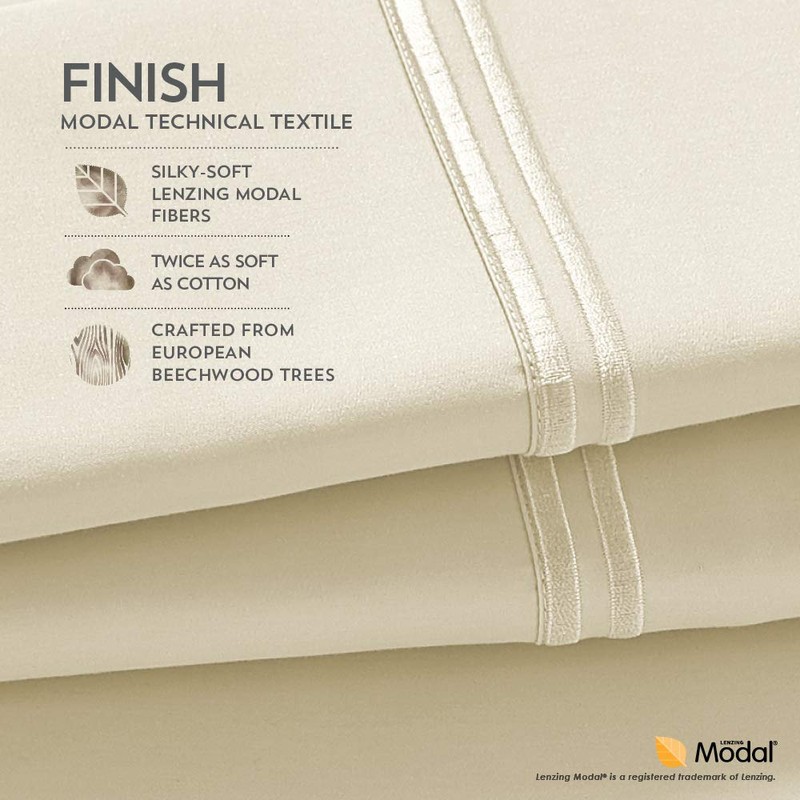 PureCare Elements Modal Sheet Set Featuring Precision-Fit Corners and enveloping
