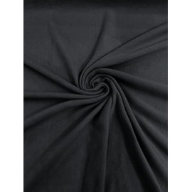 New Creations Fabric & Foam Inc, 58/60" Wide Solid Polar Fleece Anti-Pill Fabric (1 Yard, Charcoal)