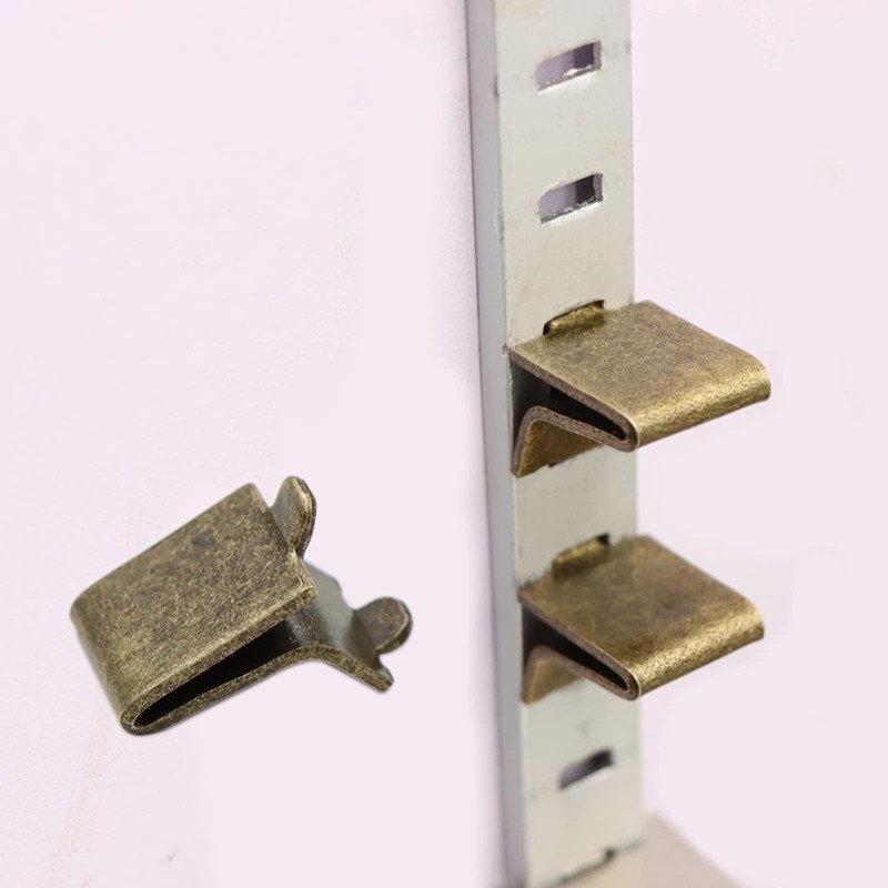Adjustable Steel Pilaster Shelf Clip Support, Shelving Bracket Clips for