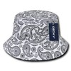 DECKY 459-PL-WHT-07 Paisley Bucket Hat, White, L_Xl