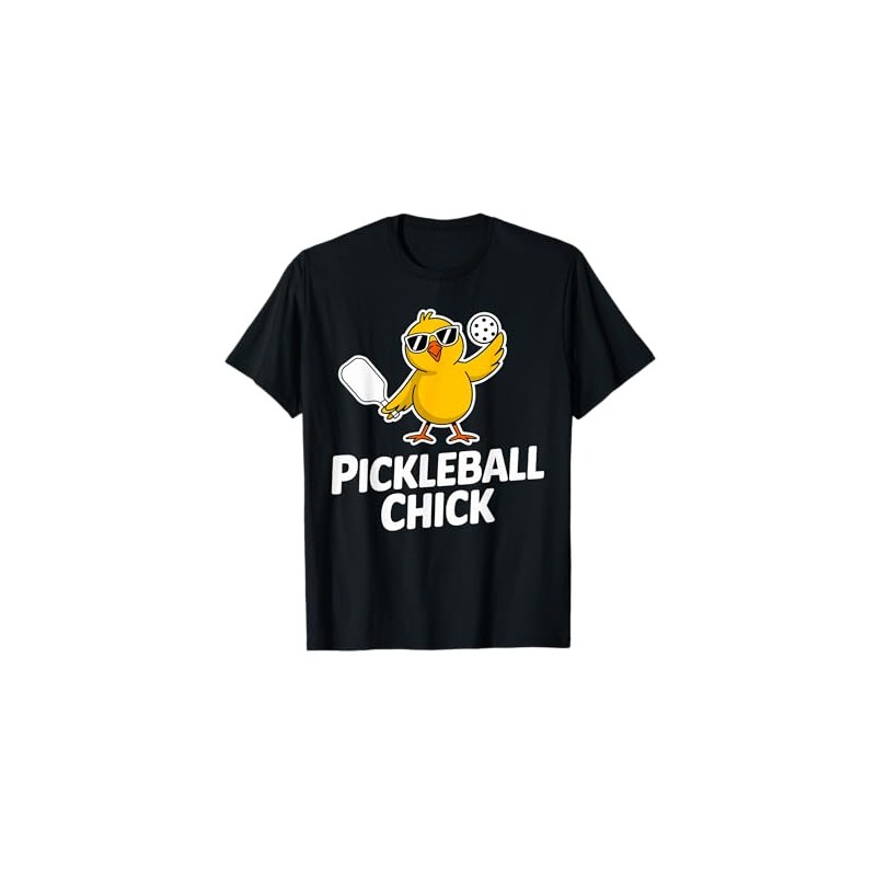 Pickle Ball Pickleball Chick Funny Sports T-Shirt T-Shirt, black