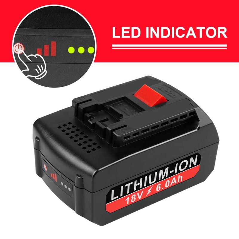 [2Pack] 18V 6.0 Ah! HIGH-Output Battery for Bosch 18V Battery