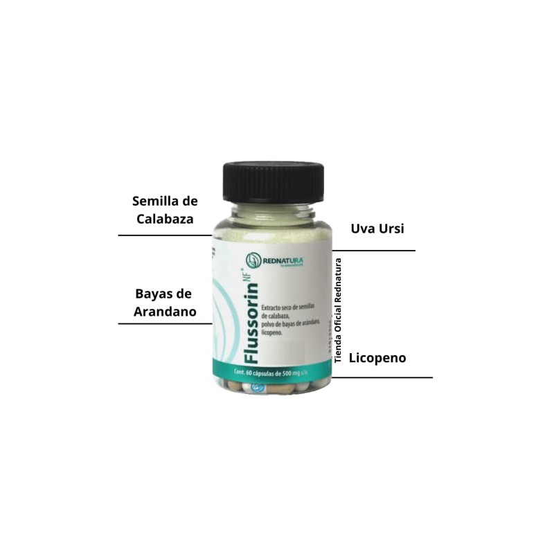 RedNatura Flussorin - Desinflama Prostata - 60 capsulas Sin sabor