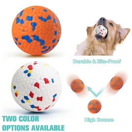 Dog Toy Ball, Chew Toy Tennis for Aggressive Dogs, Interactive Toy for Throwing and Catching, Lightweight Toy Floats on the Water, Balls for Large/Medium/Puppy Dogs
