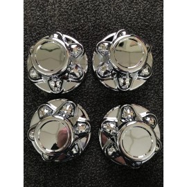 PHOENIX USA (4) Chrome Trailer Wheel Hub Cap Covers SHARP!! 15 & 16" 6H rims  QT655CHN