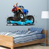 Monster Truck Wall Sticker - Truck Crushing Car Wall Decal