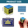 12 Pcs Snooker Chalk, Blue Pool Chalk Cubes 2.2 cm