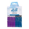 Elliott Plastic Pegs with Metal Spring, Assorted Colours, 36 Pack,