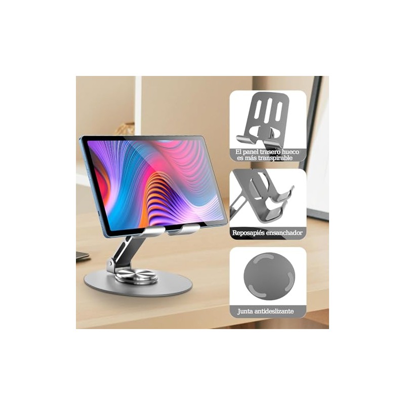 Soporte para Celular, Ajustable Base para Celular (Gris)
