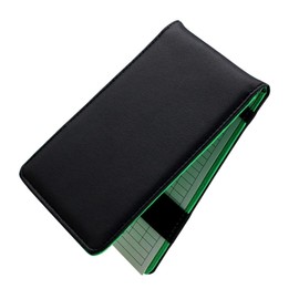 Totority Golf Scorebook Portable PU Leather Black Score Notebook for Golf Course Stylish Scorekeeping Supply for Golfers