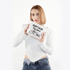 PWHAOO Keep Calm You're A Sistar OES Cosmetic Bag Gift For Her (Keep Calm You're A Sistar bag)