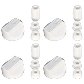 Ufixt Universal White Control Knobs for Ovens, Cookers and Hobs (Pack of 4)